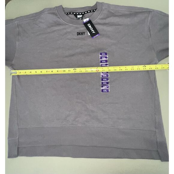 DKNY Fleece Sweatshirt Women’s XXL Steel - Picture 6 of 8